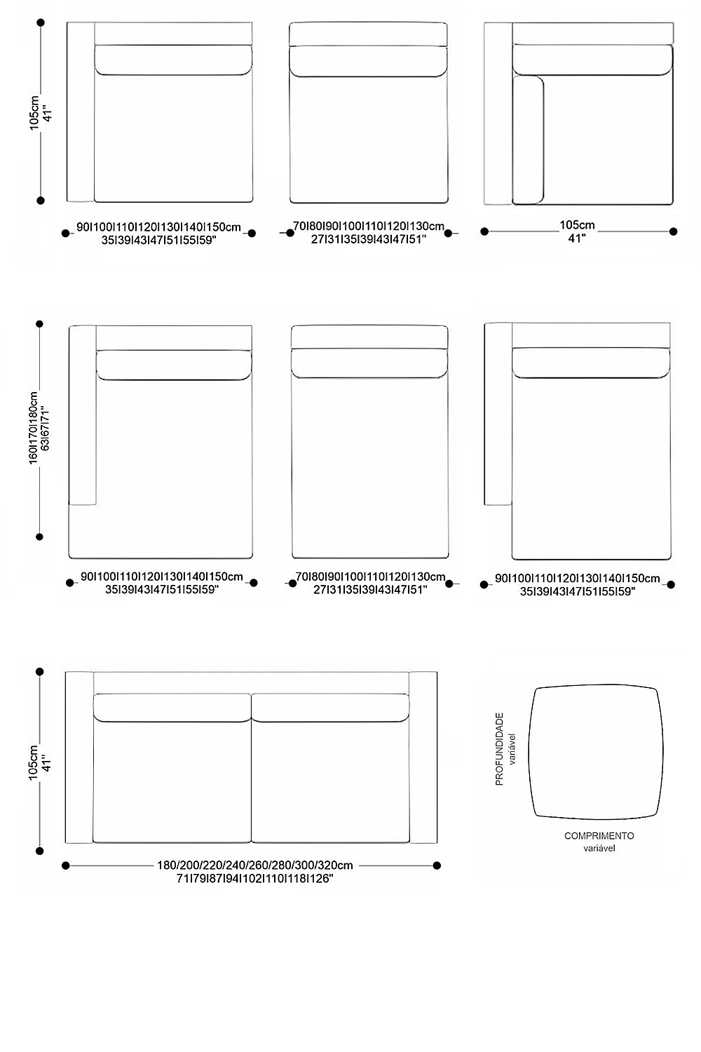 Image of the complete dimensions of the product